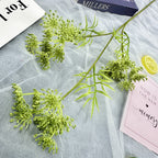 Fleur artificielle en dentelle à 3 branches, 24 fleurs par tige, 75 cm, pour décoration de mariage, maison et hôtel