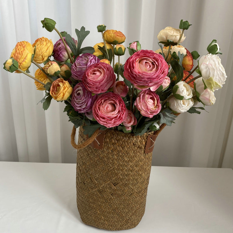 Bouquet de 9 têtes de Lotus en soie artificielle, 55 cm, décoration intérieure, mariage, événements