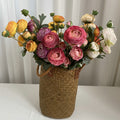 Bouquet de 9 têtes de Lotus en soie artificielle, 55 cm, décoration intérieure, mariage, événements