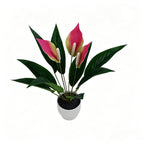 Anthurium artificiel, bouquet de 12 fleurs, 42,5 cm, plastique PE/PVC, décoration intérieure, mariage, événements