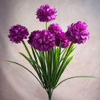 Bouquet de chrysanthèmes globulaires artificiels, 6 têtes, 45 cm, décoration intérieure élégante, mariage, hôtel, bureau