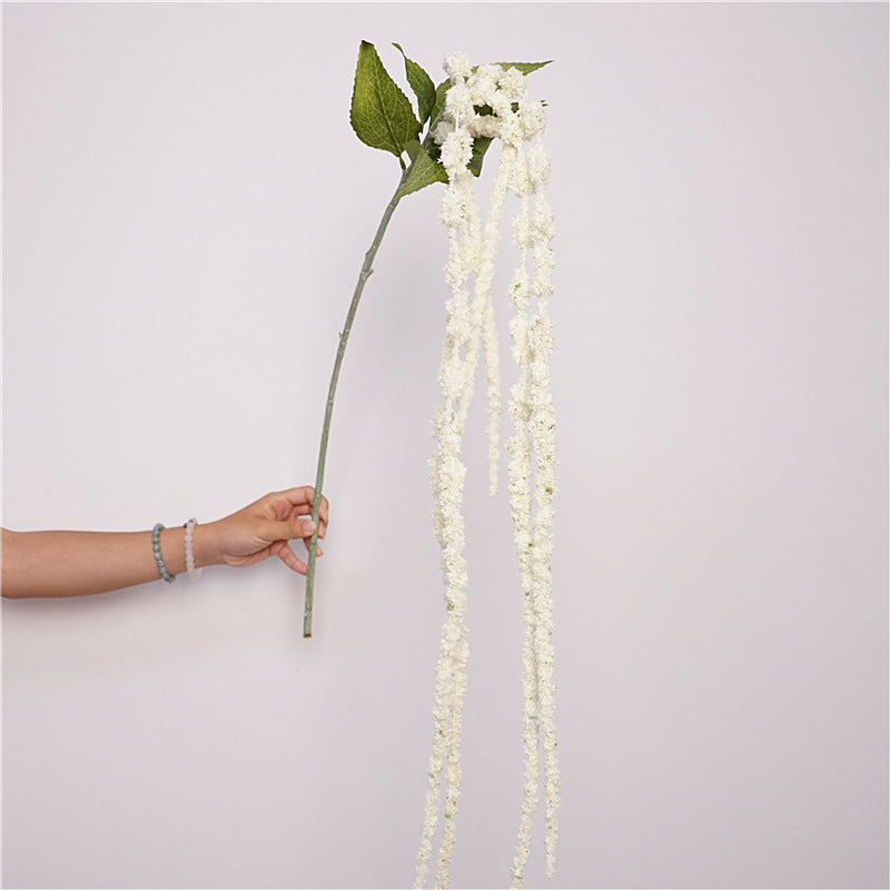 Guirlande florale artificielle en mousse, 125 cm, amarante queue-de-renard et larmes d'amour, décoration intérieur extérieur, mariage, événement, pas d'entretien