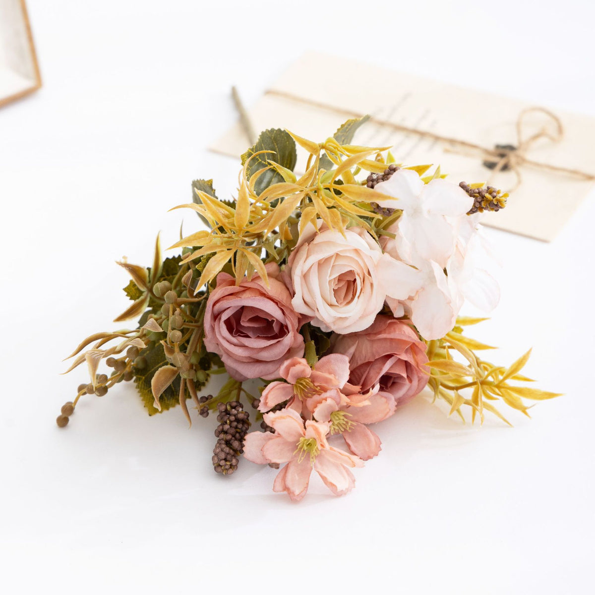 Bouquet de Roses Artificielles en Soie, 35 cm, Décoration d'Intérieur, Mariage, Événements, Cadeau