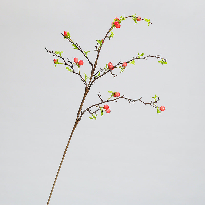 Branche artificielle de baies décoratives, 100 cm, 17 fruits, pour mariage, intérieur, vitrine