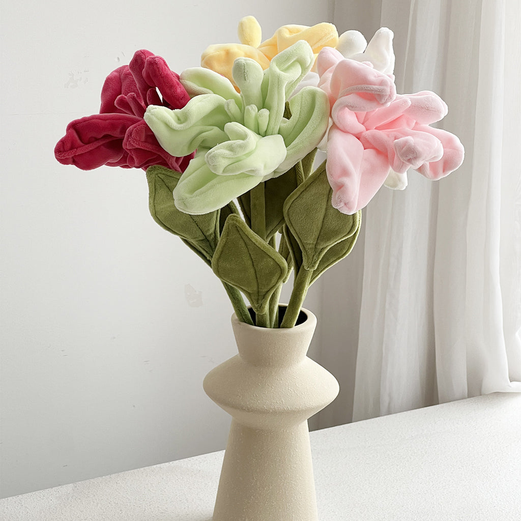 Fleur artificielle en tissu doux, lys géant, tige unique, 44 cm, décoration intérieure, mariage, boutique
