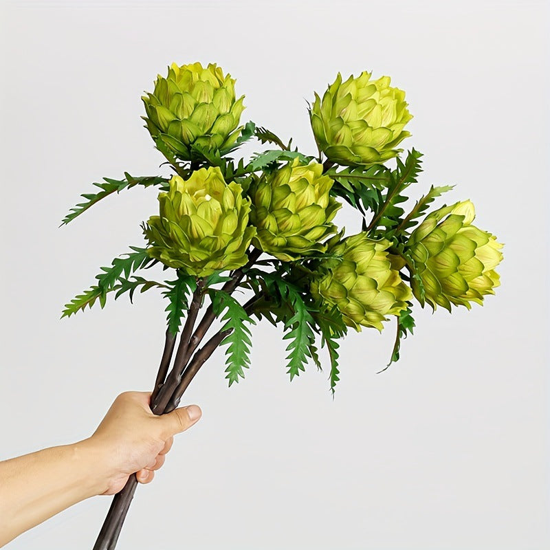 Plante artificielle ananas, tige unique 40 cm, décoration intérieure style provençal
