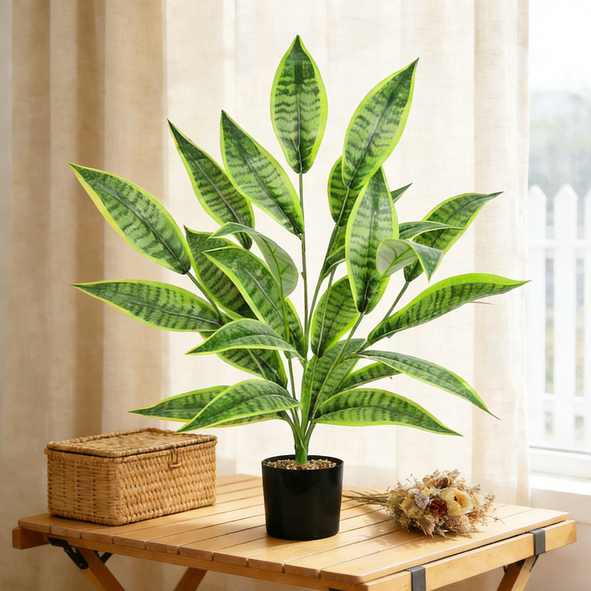 Plante artificielle Sansevieria, décoration intérieure élégante, 63 cm, style moderne nordique