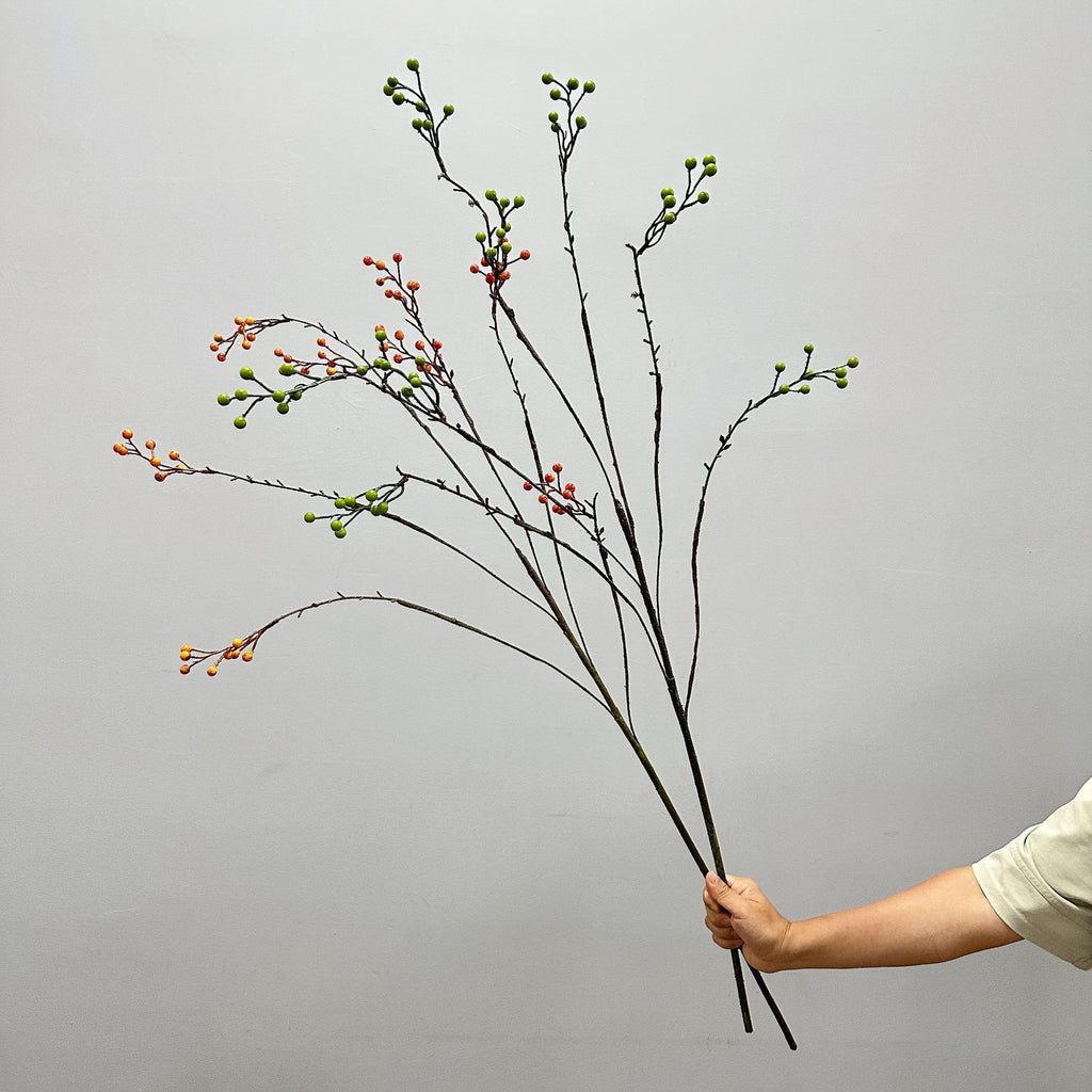 Branche artificielle de baies rouges, 140 cm, décoration intérieure et extérieure, style champêtre