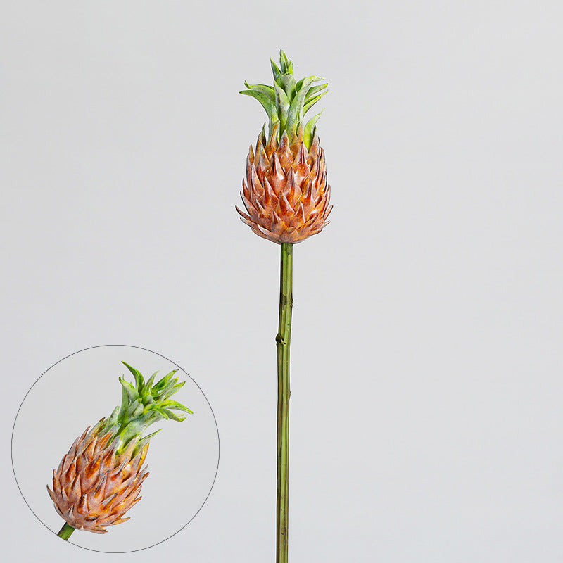 Plante artificielle tropicale, tête d'ananas, tige courte de 30 cm, décor élégant pour maison, mariage ou commerce