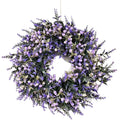 Couronne artificielle de gypsophile et lavande, 30 cm, décoration intérieure, mariage, bureau