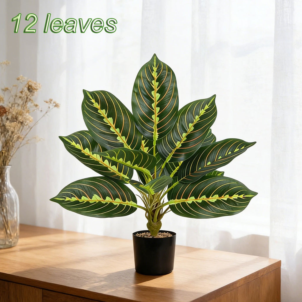 Plante artificielle de Ravenale, 43 cm, 12 feuilles, décoration intérieure et extérieure