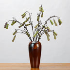Décoration rustique en mousse, branche de fruits de calebasse suspendue, 76 cm, idéale pour intérieur et vitrines