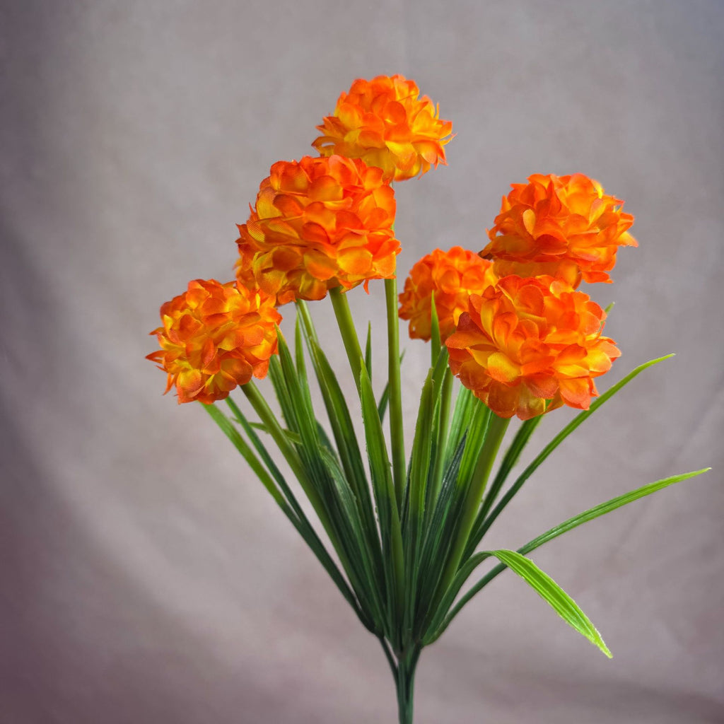 Bouquet de chrysanthèmes globulaires artificiels, 6 têtes, 45 cm, décoration intérieure élégante, mariage, hôtel, bureau
