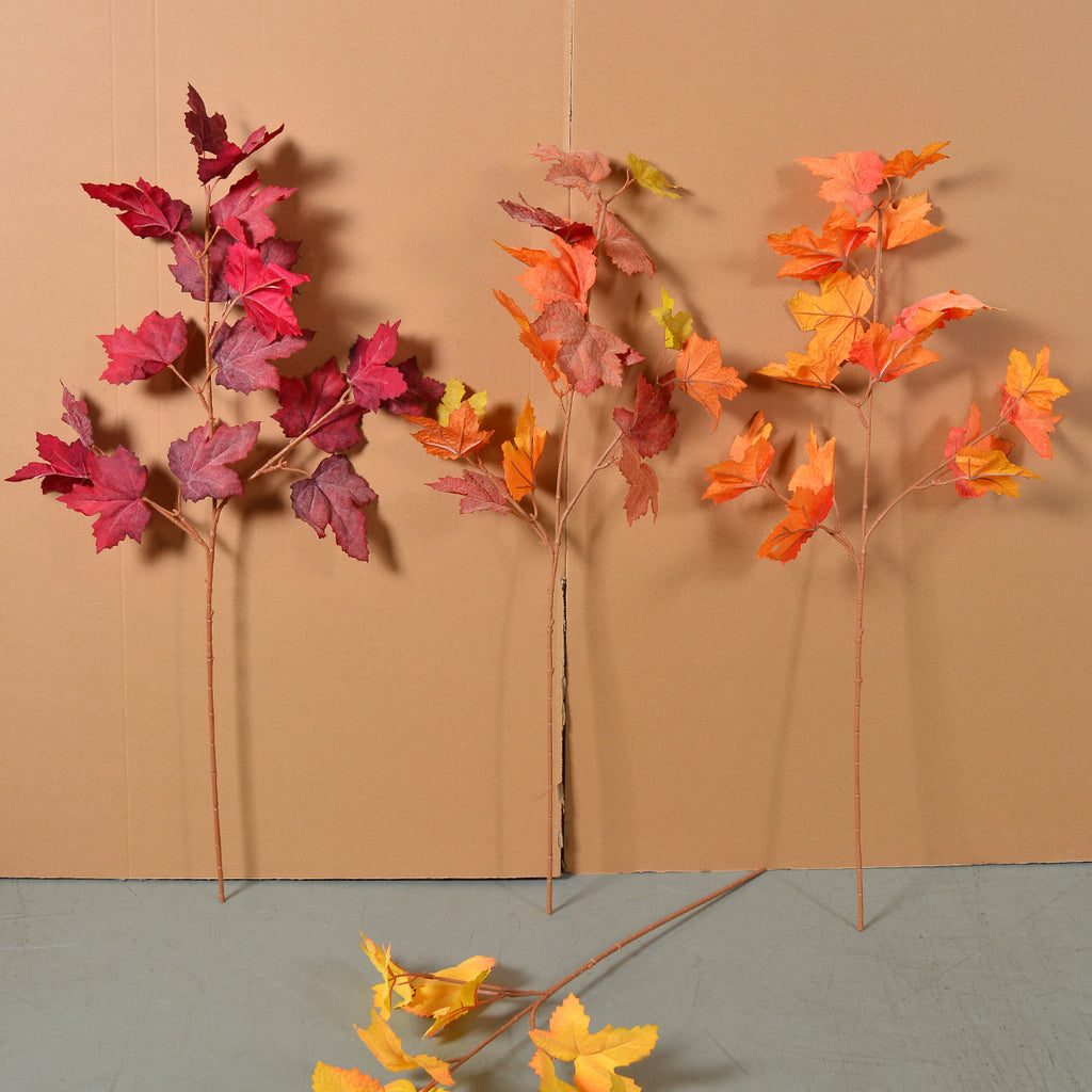 Feuille d'érable artificielle, 70 cm, décoration intérieure élégante pour Noël, mariage et boutique
