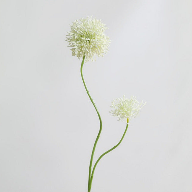 Fleurs artificielles en plastique, Bouquet de 2 têtes d'Allium, 75 cm, Décoration élégante pour mariage, maison et commerce
