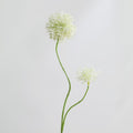 Fleurs artificielles en plastique, Bouquet de 2 têtes d'Allium, 75 cm, Décoration élégante pour mariage, maison et commerce