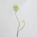 Fleurs artificielles en plastique, Bouquet de 2 têtes d'Allium, 75 cm, Décoration élégante pour mariage, maison et commerce