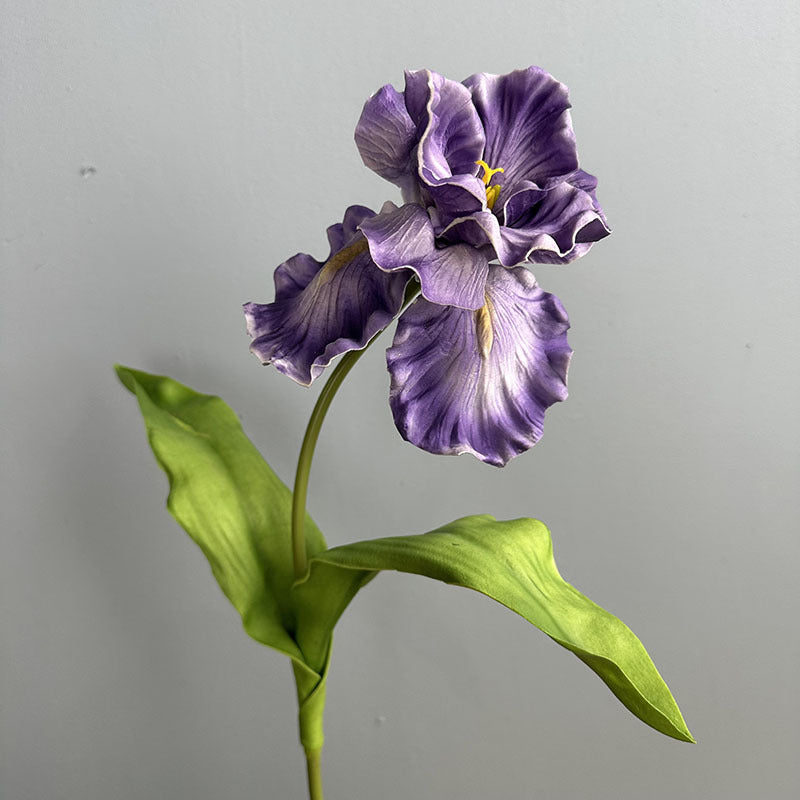 Fleur artificielle Iris en PU, tige unique de 64 cm, décoration élégante pour mariage, maison et extérieur