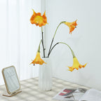 Fleur artificielle Datura, tige simple avec 2 fleurs en PU, 78 cm, décoration intérieure et extérieure, mariage, terrasse
