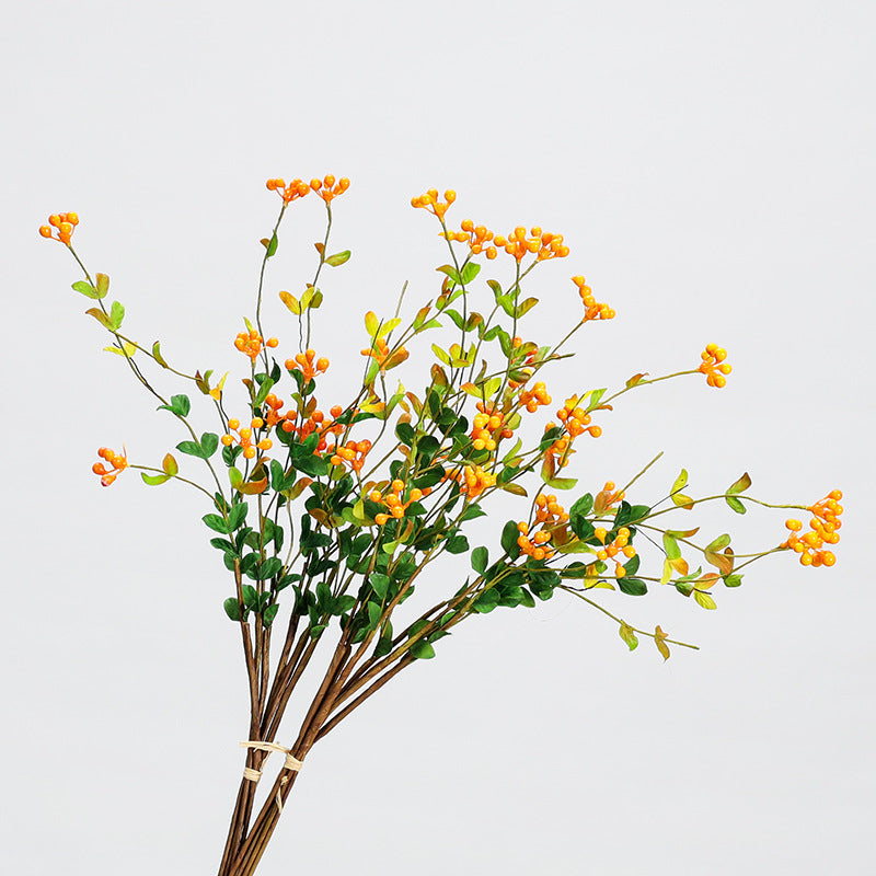 Bouquet de baies artificielles, 6 tiges avec 18 baies (50 cm), décoration intérieure style champêtre
