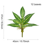Plante Artificielle Croton, 40 cm, Plastique, Décoration Intérieure, Mariage, Bureau