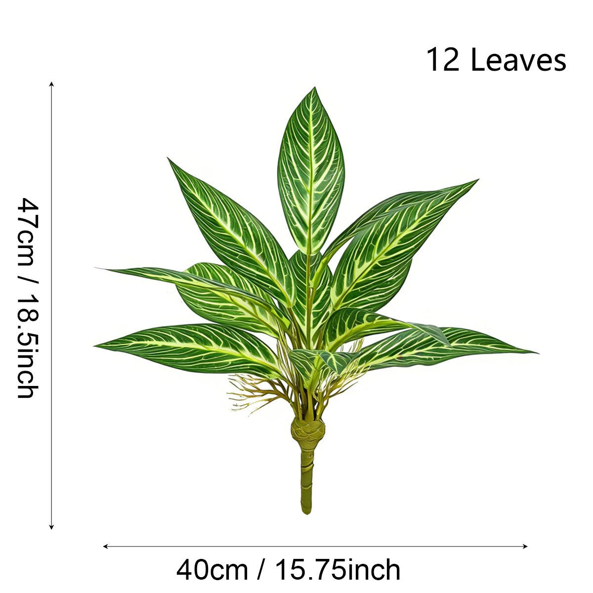 Plante Artificielle Croton, 40 cm, Plastique, Décoration Intérieure, Mariage, Bureau