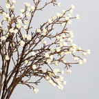 Branche décorative en mousse avec fruits de Sapium, tige unique de 62 cm, 23 fruits, style rétro et élégant
