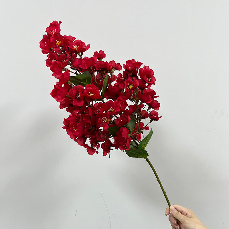 Fleur artificielle en polyester teinté, branche de pommier du Japon (74 cm), décoration intérieure élégante, mariage, maison, café
