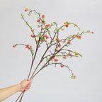 Branche artificielle de baies décoratives, 100 cm, 17 fruits, pour mariage, intérieur, vitrine