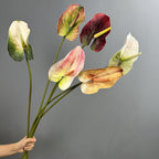 Fleur artificielle d’Anthurium, tige unique, 72 cm de haut, pour mariage, décoration intérieure et espaces commerciaux