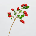 Branche décorative artificielle avec fraises et feuilles, 48 cm, idéale pour décoration intérieure, mariages et événements