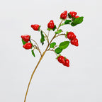 Branche décorative artificielle avec fraises et feuilles, 48 cm, idéale pour décoration intérieure, mariages et événements