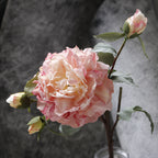 Magnifique pivoine artificielle en soie, bouquet élégant de 62 cm pour mariage, décoration de table et intérieur, style bohème chic