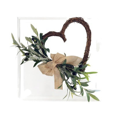 Couronne de feuilles d'olivier artificielle, 45 cm, décoration intérieure élégante