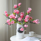 67cm Bourgeons de magnolia artificiels Real Touch Tige