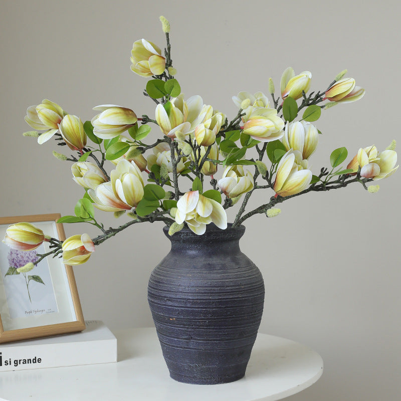 67cm Bourgeons de magnolia artificiels Real Touch Tige
