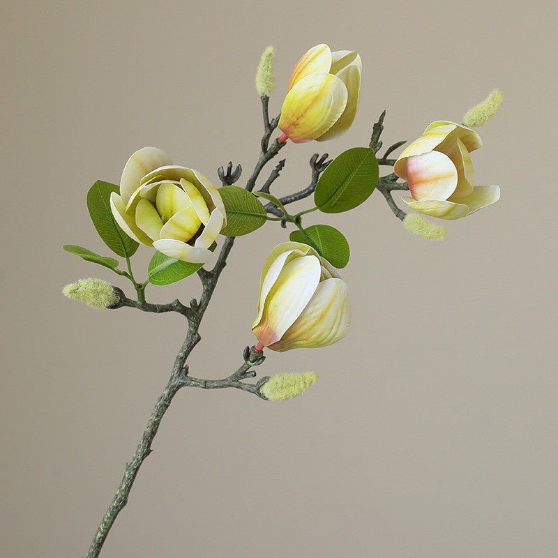 67cm Bourgeons de magnolia artificiels Real Touch Tige