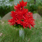 Bouquet de Chrysanthèmes Artificiels avec Vase, 41cm, Fleurs de Cimetière Élégantes, Décoration Bohème & Mariage, Vente en Gros