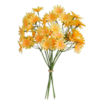 Tiges de pâquerettes artificielles 27 cm en soie – Pour mariage, loisirs créatifs et décoration florale