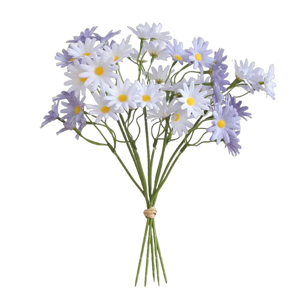 Tiges de pâquerettes artificielles 27 cm en soie – Pour mariage, loisirs créatifs et décoration florale