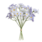 Tiges de pâquerettes artificielles 27 cm en soie – Pour mariage, loisirs créatifs et décoration florale