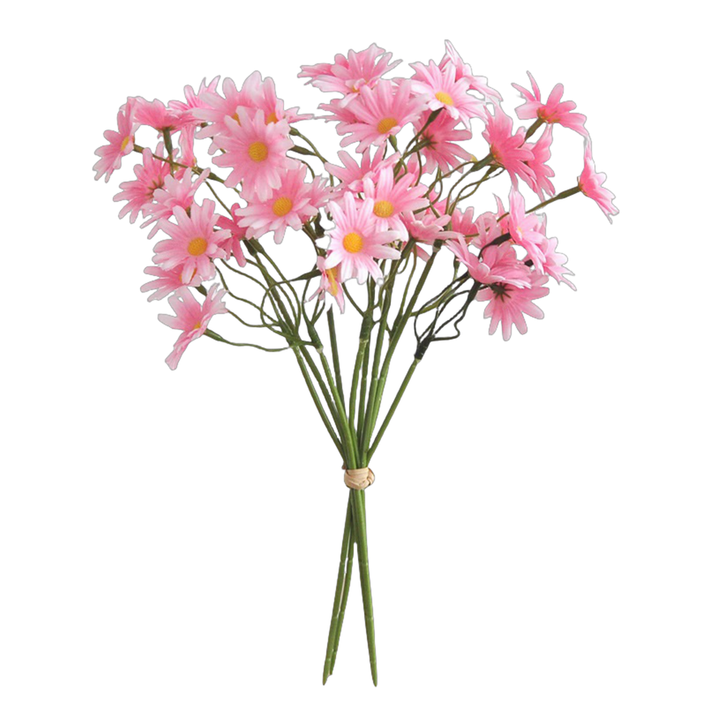 Tiges de pâquerettes artificielles 27 cm en soie – Pour mariage, loisirs créatifs et décoration florale