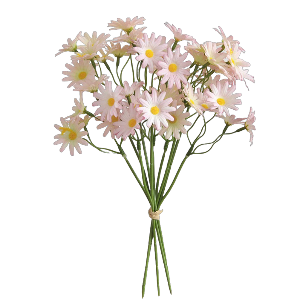 Tiges de pâquerettes artificielles 27 cm en soie – Pour mariage, loisirs créatifs et décoration florale