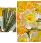Tiges de narcisses artificiels au toucher réaliste – Fleurs décoratives ultra-réalistes