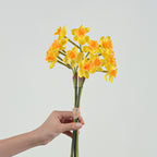 Tiges de narcisses artificiels au toucher réaliste – Fleurs décoratives ultra-réalistes