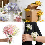 Tiges de pâquerettes artificielles 27 cm en soie – Pour mariage, loisirs créatifs et décoration florale