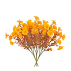 Fleurs et Plantes Artificielles d’Automne pour l’Extérieur - Ipomées en Soie avec Eucalyptus, Réalistes et Résistantes aux UV