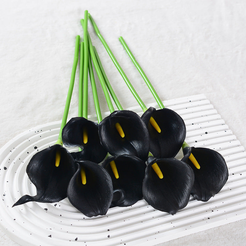 8 tiges de 34cm - Fleurs de calla artificielles - Pour mariage et décoration intérieure