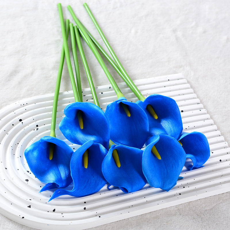 8 tiges de 34cm - Fleurs de calla artificielles - Pour mariage et décoration intérieure