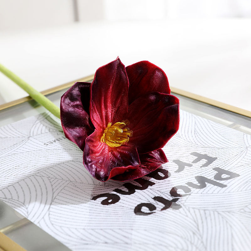 Fleur artificielle de coquelicot au toucher réaliste 32cm - Élégante - Idéal pour décoration automne-hiver